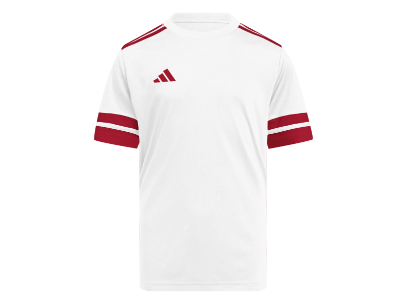 ADIDAS SQUADRA25 JERSEY SHORT SLEEVE JR. - WHITE/TEAM POWER RED 2