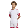 ADIDAS SQUADRA25 JERSEY SHORT SLEEVE JR. - WHITE/TEAM POWER RED 2