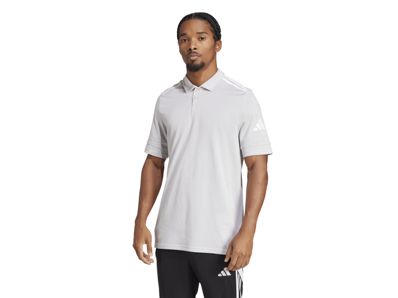 ADIDAS SQUADRA25 COTTON POLO - TEAM LIGHT GREY/WHITE