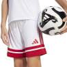 ADIDAS SQUADRA25 SHORTS JR. - WHITE/TEAM POWER RED 2
