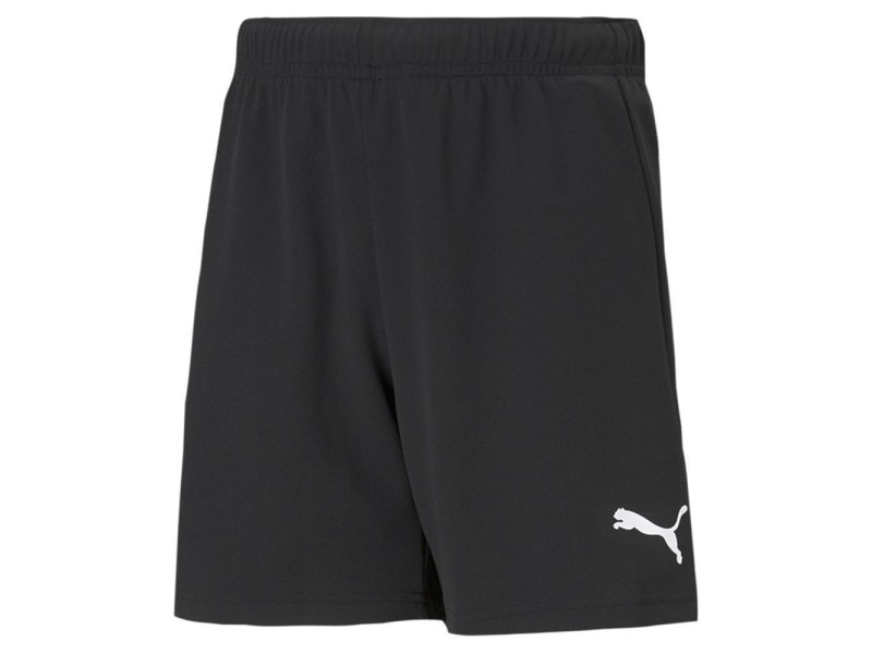 PUMA PANTALONCINO TEAMRISE JR - BLACK/ WHITE