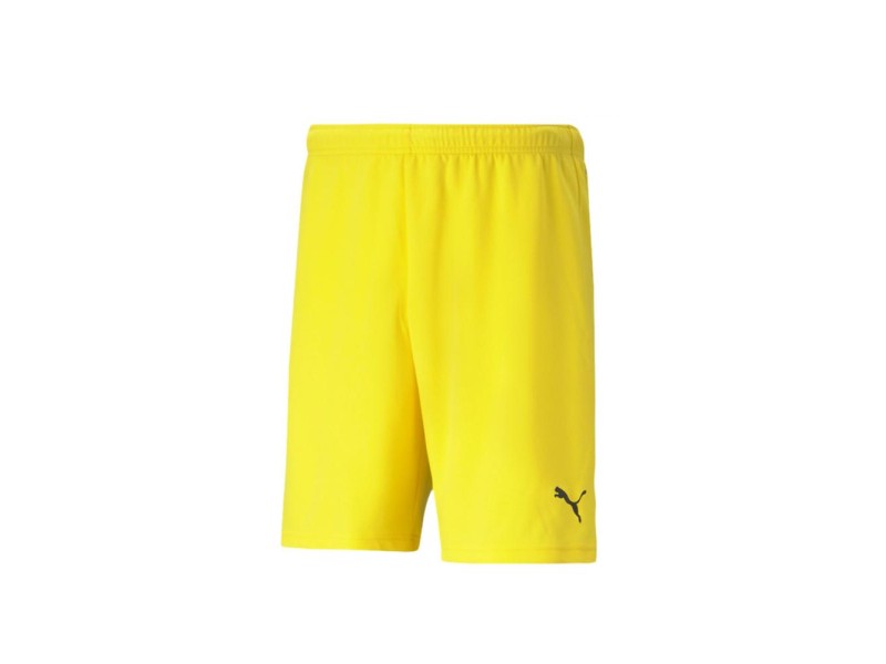PUMA PANTALONCINO TEAMRISE - CYBER YELLOW/ BLACK