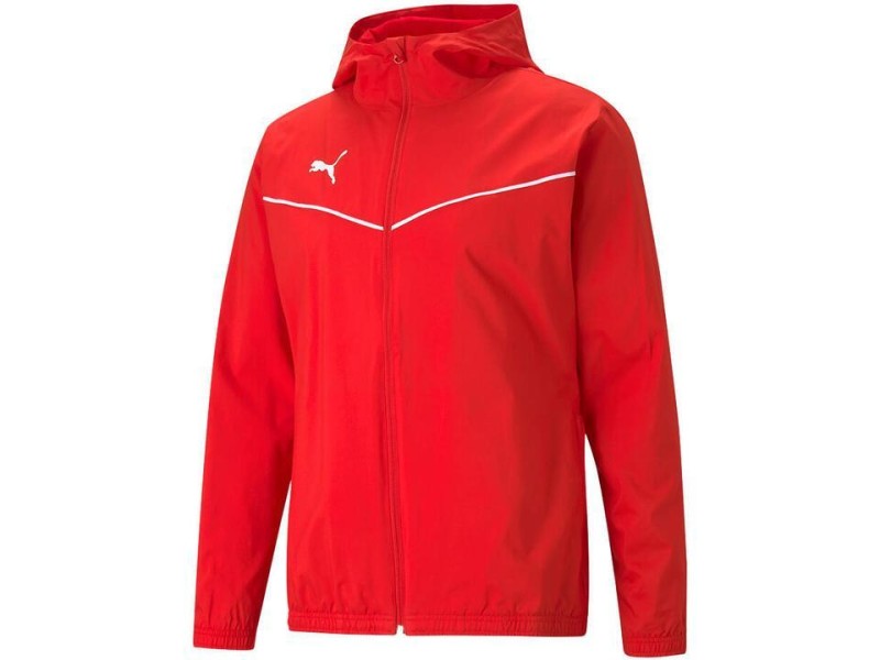 PUMA RAIN JACKET TEAMRISE ALL WEATHER - RED/WHITE