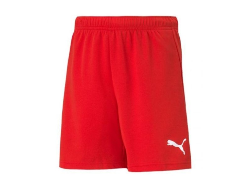 PUMA PANTALONCINO TEAMRISE JR - RED/WHITE