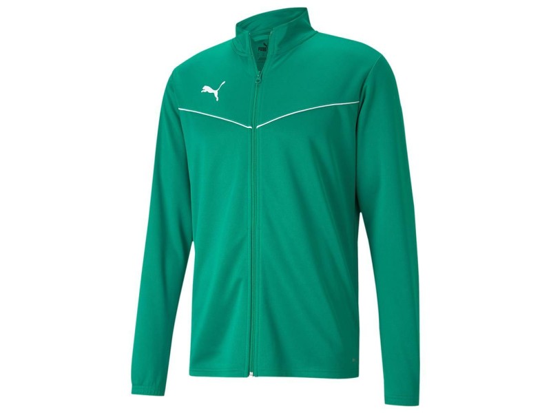 PUMA GIACCA TEAMRISE TRAINING POLY - PEPPER GREEN/ WHITE