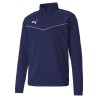 PUMA FELPA TEAMRISE 1/4 ZIP - PEACOAT/WHITE