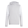 ADIDAS SQUADRA25 SWEAT HOODY JR. - TEAM LIGHT GREY/WHITE