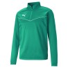 PUMA FELPA TEAMRISE 1/4 ZIP - PEPPER GREEN/ WHITE