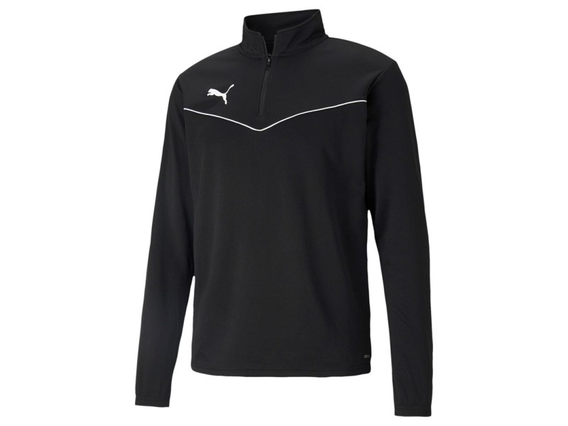 PUMA FELPA TEAMRISE 1/4 ZIP - BLACK/ WHITE
