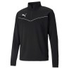 PUMA FELPA TEAMRISE 1/4 ZIP - BLACK/ WHITE