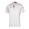 MIZUNO POLO HEX RECT - BIANCO/ROSSO
