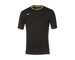 MIZUNO TEE - BLACK/YELLOW FLUO