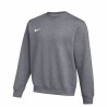 NIKE PARK 26 FLC CREW - CHARCOAL HEATHR/WHITE