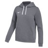 NIKE PARK 26 FLC PO HOODIE W. - CHARCOAL HEATHR/WHITE