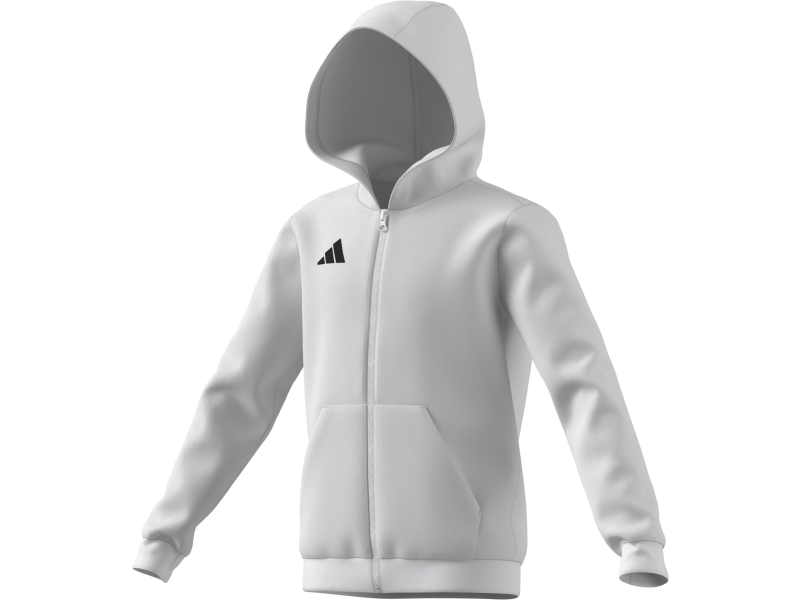 ADIDAS ENTRADA26 FULL ZIP HOODIE JR. - WHITE/BLACK