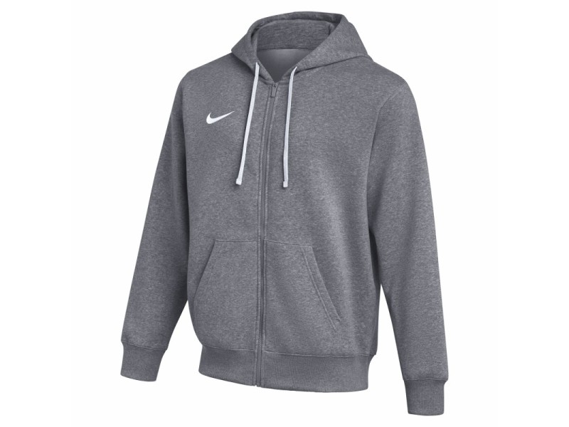 NIKE PARK 26 HOODED FZ - CHARCOAL HEATHR/WHITE