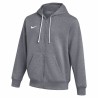 NIKE PARK 26 HOODED FZ - CHARCOAL HEATHR/WHITE