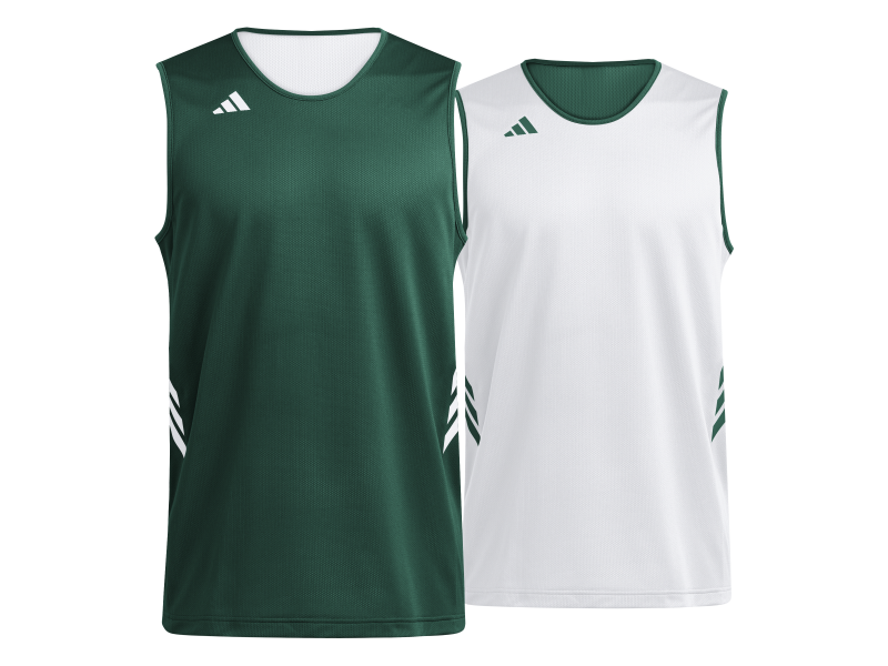 ADIDAS EVERYDAY PRO BBALL JERSEYS JR. - DRKGRN/WHITE