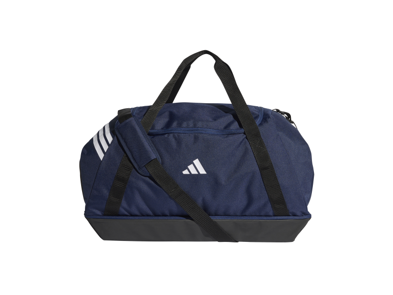 ADIDAS TIRO DUFFLE BAG LARGE WITH BOTTOM COMPARTMENT - TENABL/WHITE