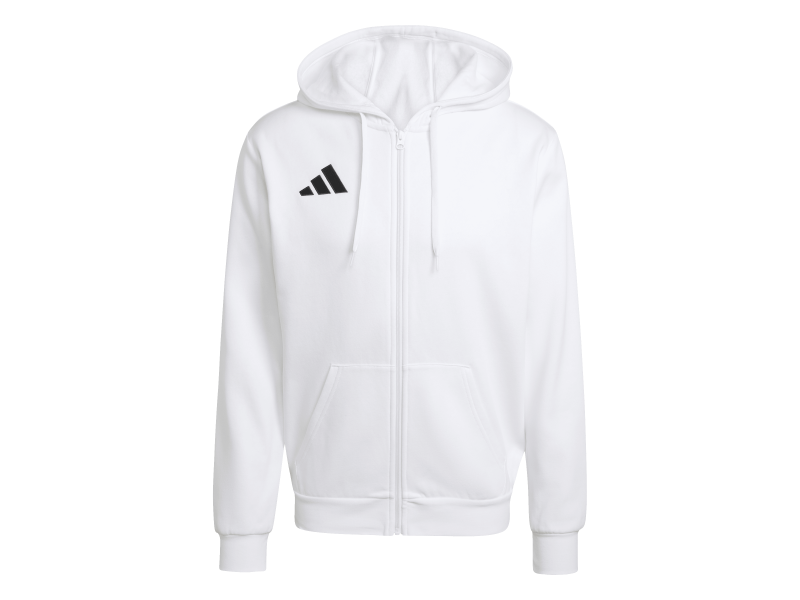 ADIDAS ENTRADA26 FULL ZIP HOODIE - WHITE/BLACK