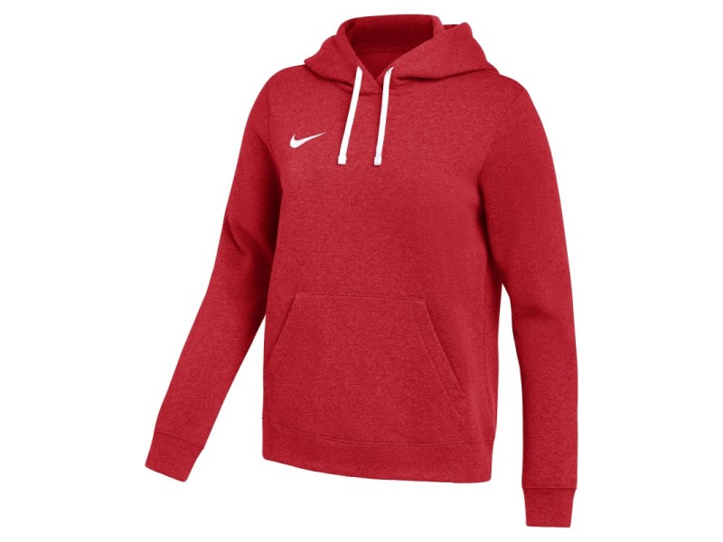 NIKE PARK 26 FLC PO HOODIE W. - UNIVERSITY RED/WHITE