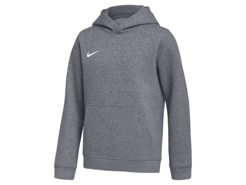 NIKE PARK 26 FLC PO HOODIE JR. - CHARCOAL HEATHR/WHITE