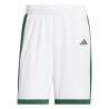 ADIDAS PULSE SPEED BBALL SHORTS - WHITE/DRKGRN