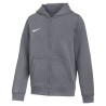 NIKE PARK 26 HOODED FZ JR. - CHARCOAL HEATHR/WHITE