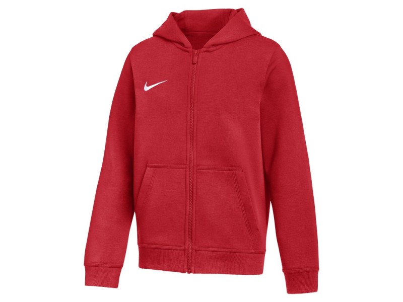 NIKE PARK 26 HOODED FZ JR. - UNIVERSITY RED/WHITE