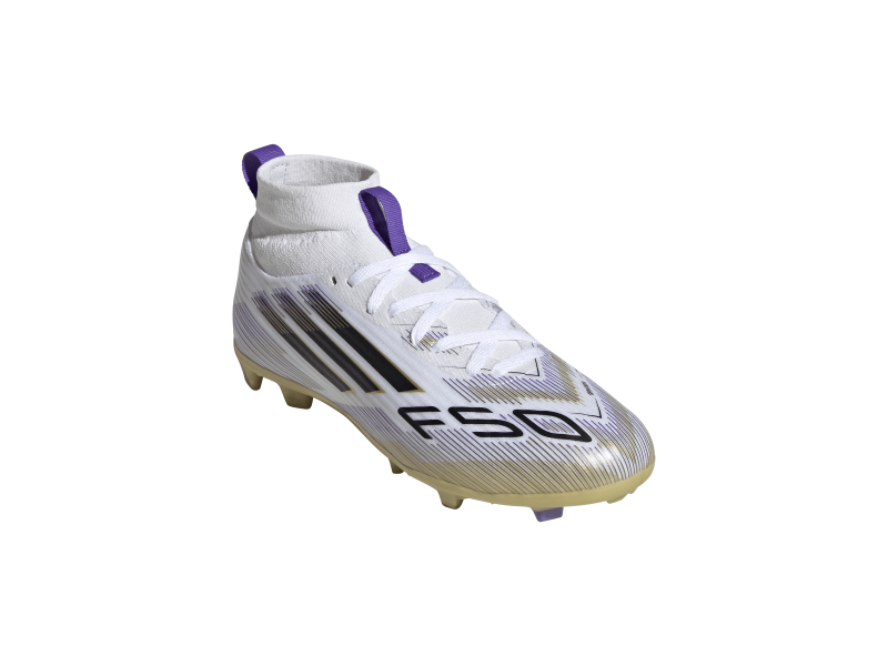 ADIDAS SCARPE F50 LEAGUE FG/MG MID JR. - FTWWHT/CBLACK