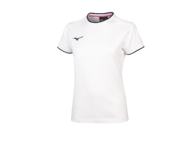 MIZUNO TEE - WHITE/NAVY