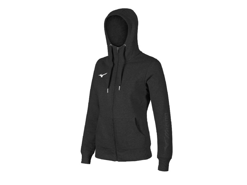 MIZUNO SWEAT FZ HOODIE W - BLACK