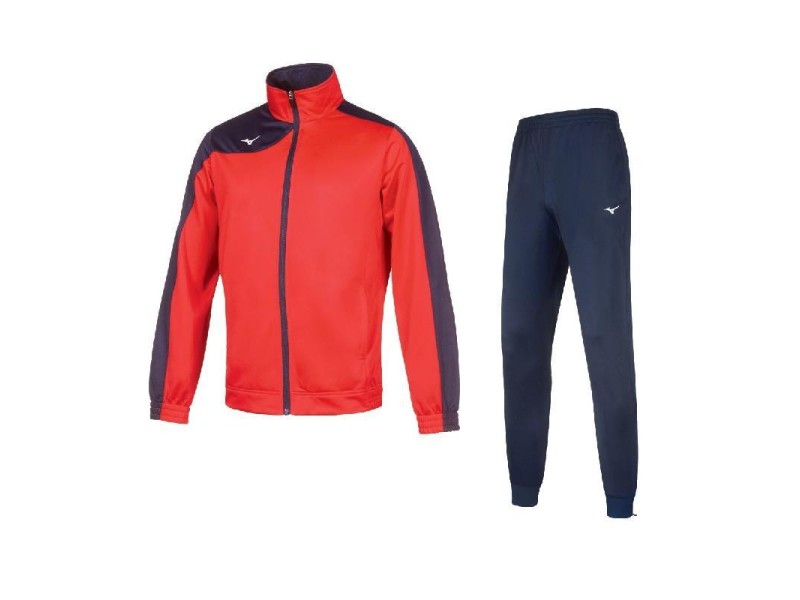 MIZUNO KOBE KNITTED TRACKSUIT JR - RED/NAVY