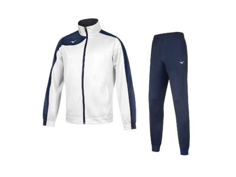 MIZUNO KOBE KNITTED TRACKSUIT JR - WHITE/NAVY