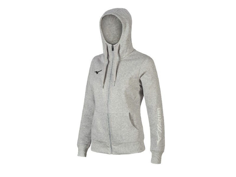 MIZUNO SWEAT FZ HOODIE W - HEATHER GREY