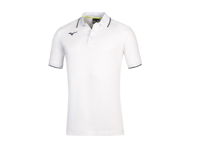 MIZUNO POLO - WHITE/NAVY
