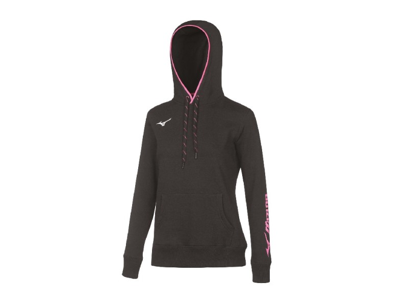 MIZUNO SWEAT HOODIE - BLACK