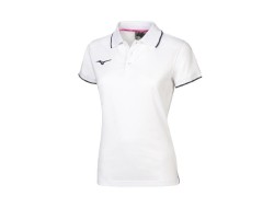 MIZUNO POLO - WHITE/NAVY