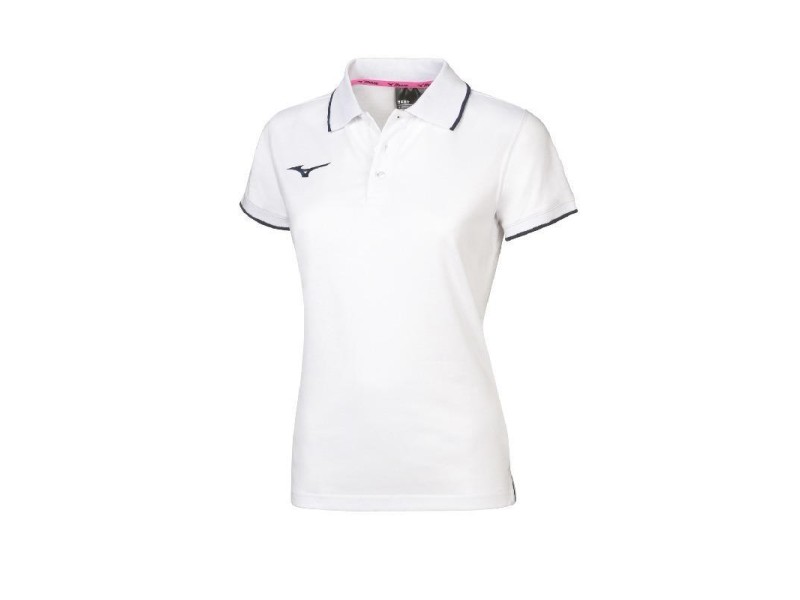 MIZUNO POLO - WHITE/NAVY