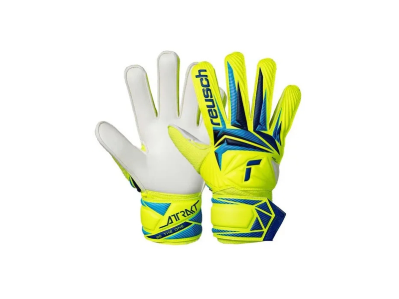 REUSCH ATTRAKT SOLID JR. - SAFETY YELLOW/SHARP BLUE