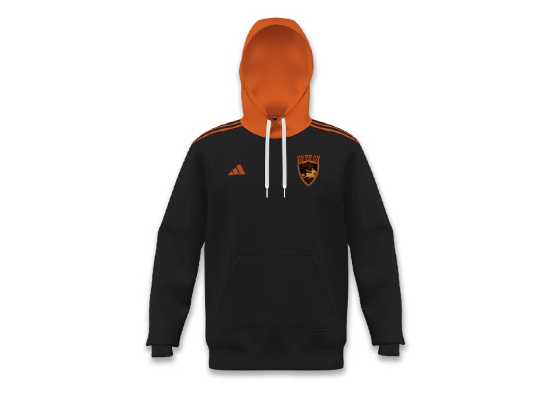 ECOCITY GENZANO ADIDAS FELPA SENIOR - NERO/ARANCIO