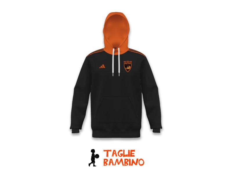 ECOCITY GENZANO ADIDAS FELPA JUNIOR - NERO/ARANCIO