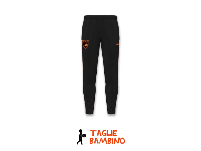 ECOCITY GENZANO ADIDAS PANTA RAPPRESENTANZA JUNIOR - NERO/ARANCIO