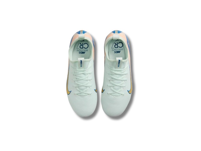 NIKE SCARPA ZM VAPOR 16 ACAD MDS FG/MG JR. - BARELY GREEN/MTLC GOLD COIN
