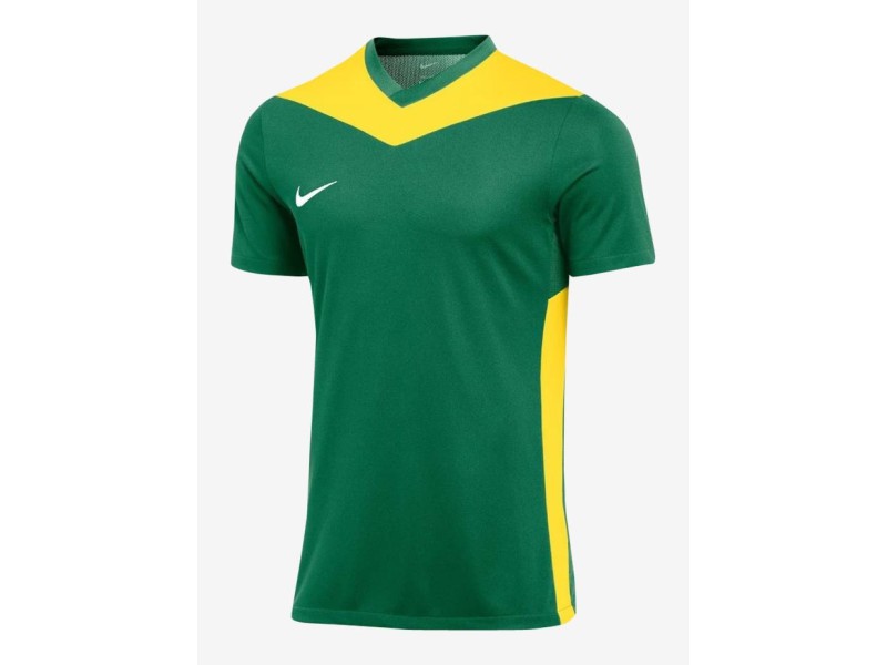 NIKE MAGLIA DRI-FIT PARK DERBY IV SS - PINE GREEN/TOUR YELLOW
